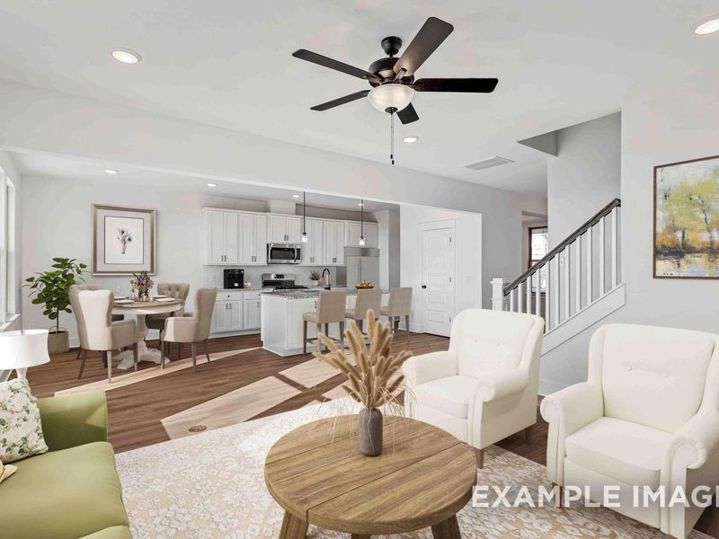 Representative furnished interior of a home built from the The Willow C by Davidson Homes LLC in Woods Crossing, Gallatin (Image 8).