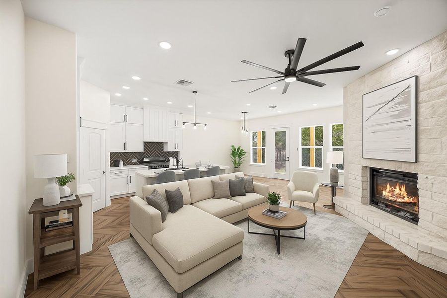 Furnished interior view inside a new home in , La Porte (Image 5).