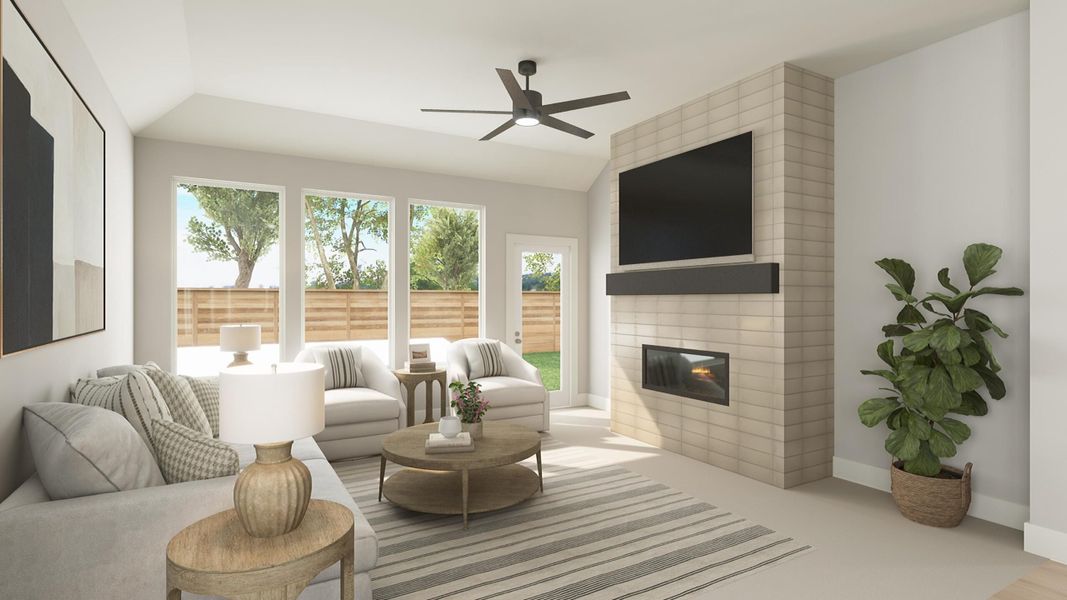 Representative furnished interior of a home built from the Abeline by Tri Pointe Homes in Prairie Collection at The Meadows, Krum (Image 11).