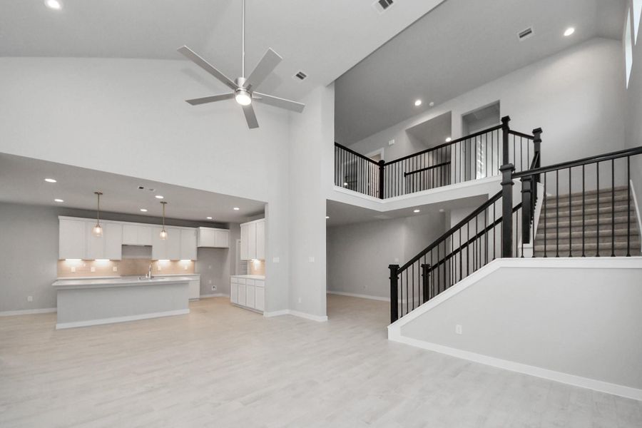 Take another glimpse into the heart of the home with this additional view of the family room—a sprawling space ready to accommodate all your gatherings.