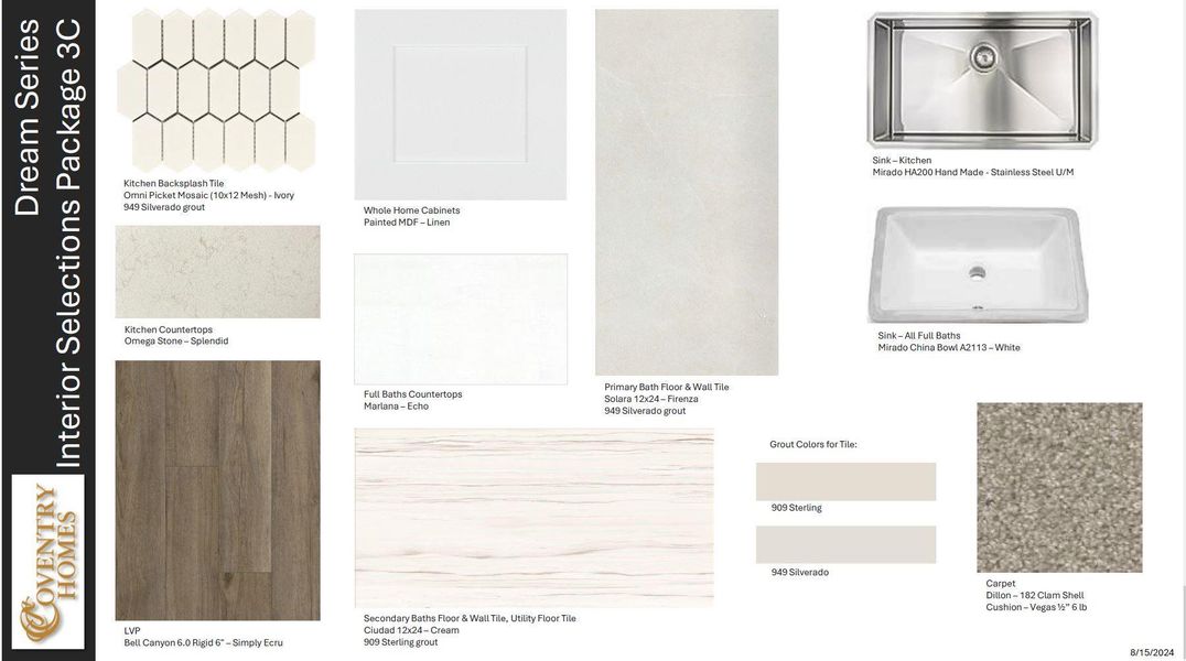 Sample of building materials used in homes in Westridge Cove 50', Conroe (Image 4). Sample of building materials used in homes in Westridge Cove 50', Conroe (Image 4).