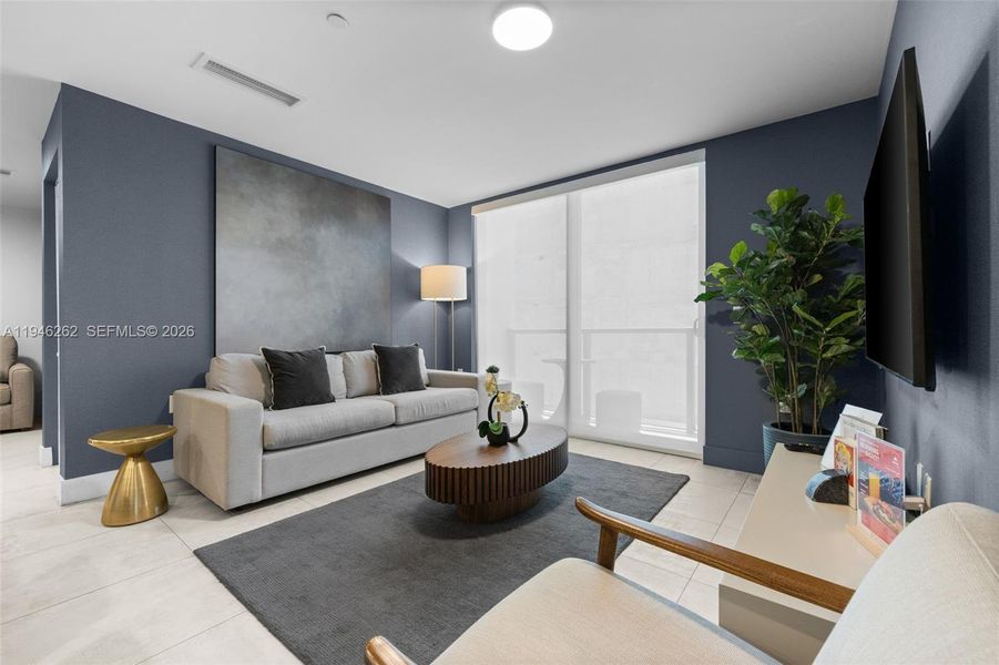 Furnished interior view inside a new home in , Miami (Image 39).