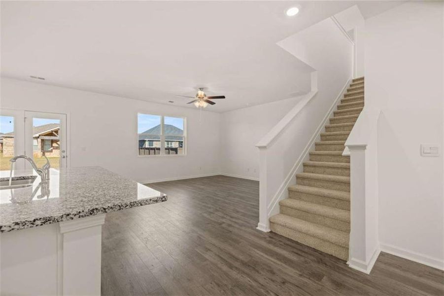 Furnished interior view inside a new home in The Preserve at Agricultural Village, Perry (Image 4).