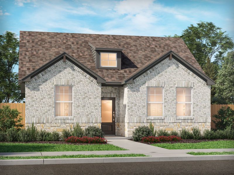 Front exterior of a new home in Cibolo Hills West - Spring Series, Fort Worth, TX, highlighting curb appeal (Image 1). Front exterior of a new home in Cibolo Hills West - Spring Series, Fort Worth, TX, highlighting curb appeal (Image 1).