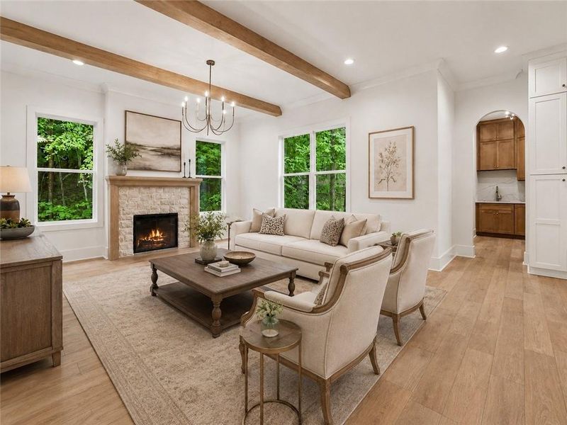 Furnished interior view inside a new home in , Gainesville (Image 17).