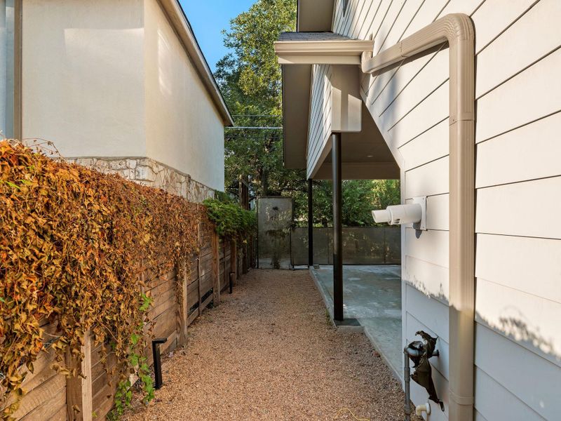 Exterior details and patio area of a home in , Austin (Image 26). Exterior details and patio area of a home in , Austin (Image 26).