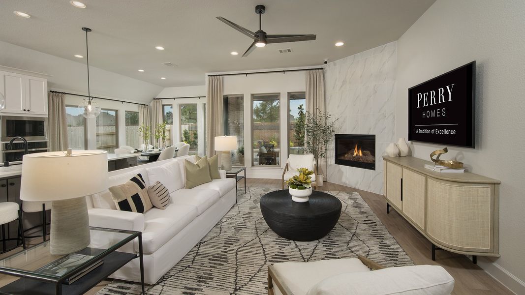 Furnished interior view inside a new home in Midline, Houston (Image 29).