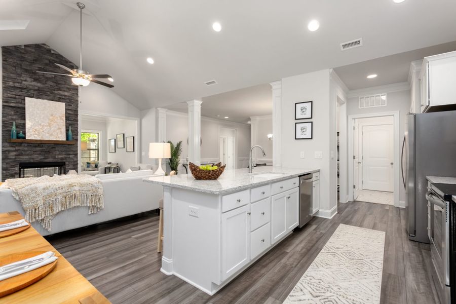 Representative furnished interior of a home built from the Essex by Keystone Homes NC in Weybridge, Burlington (Image 30).