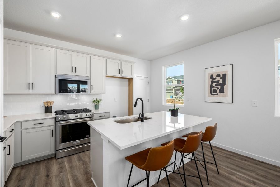 Furnished interior view inside a new home in Painted Prairie, Aurora (Image 15).