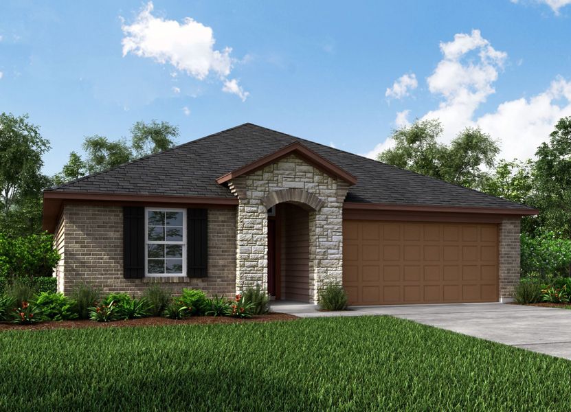 Representative exterior photo of a completed home built from the Sierra by Beazer Homes in Sorella: Landmark Collection, Tomball, TX (Image 8).