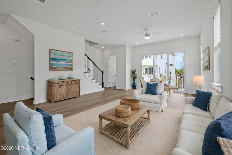 Furnished interior view inside a new home in North Beach Townhomes, Jacksonville Beach (Image 11).
