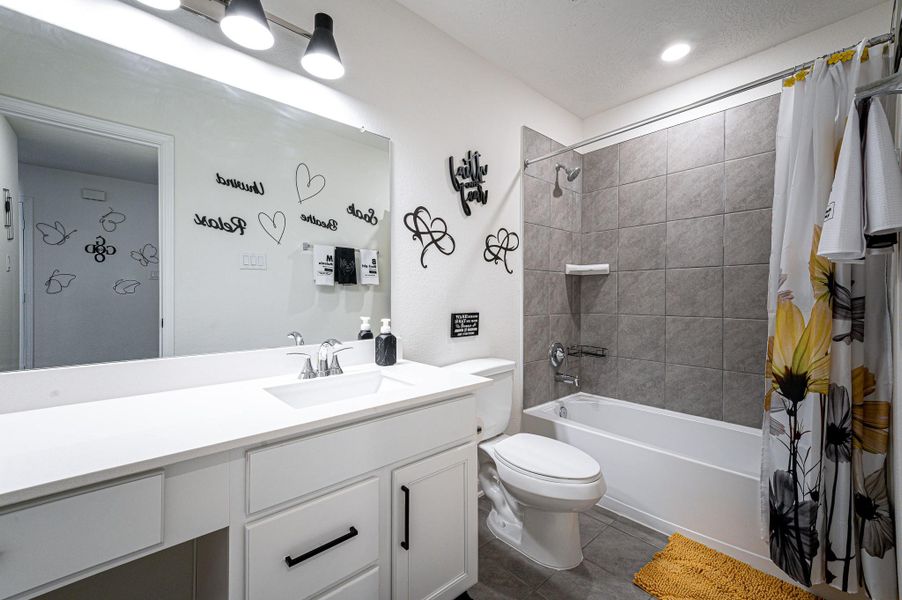 Spare bathroom with vanity seating