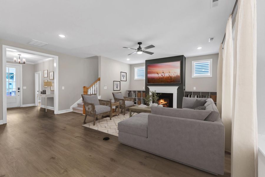 Representative furnished interior of a home built from the The Whitley by RobuckHomes in Windwater, Hampstead (Image 73).