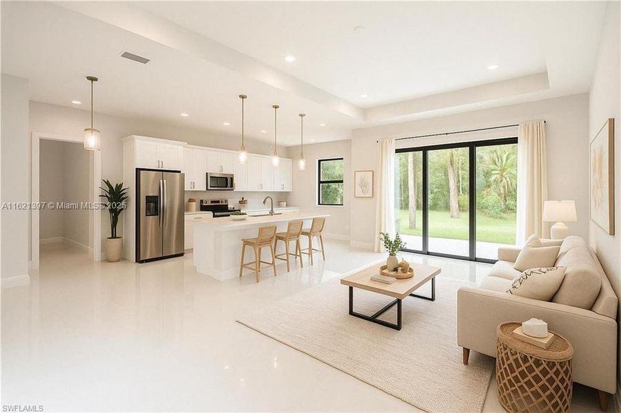 Furnished interior view inside a new home in , Naples (Image 12).