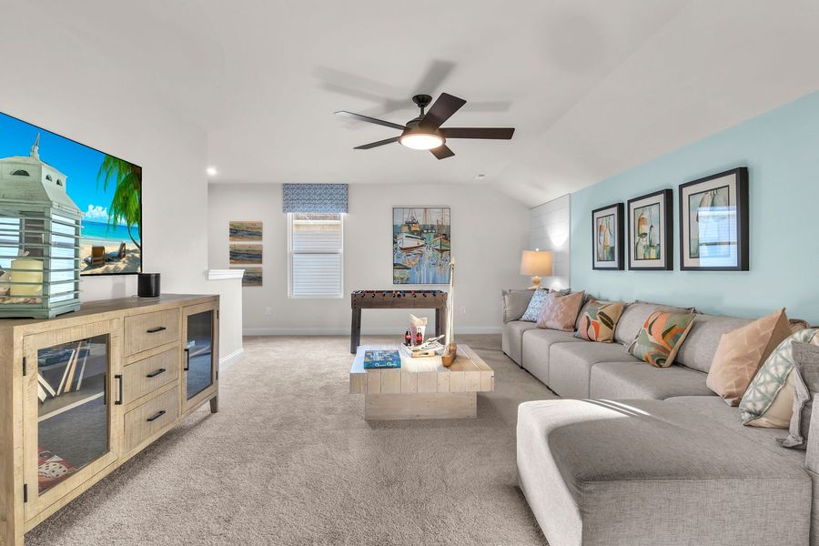 Furnished interior view inside a new home in The Beacon at Old Peachtree Single Family Homes, Lawrenceville (Image 318).