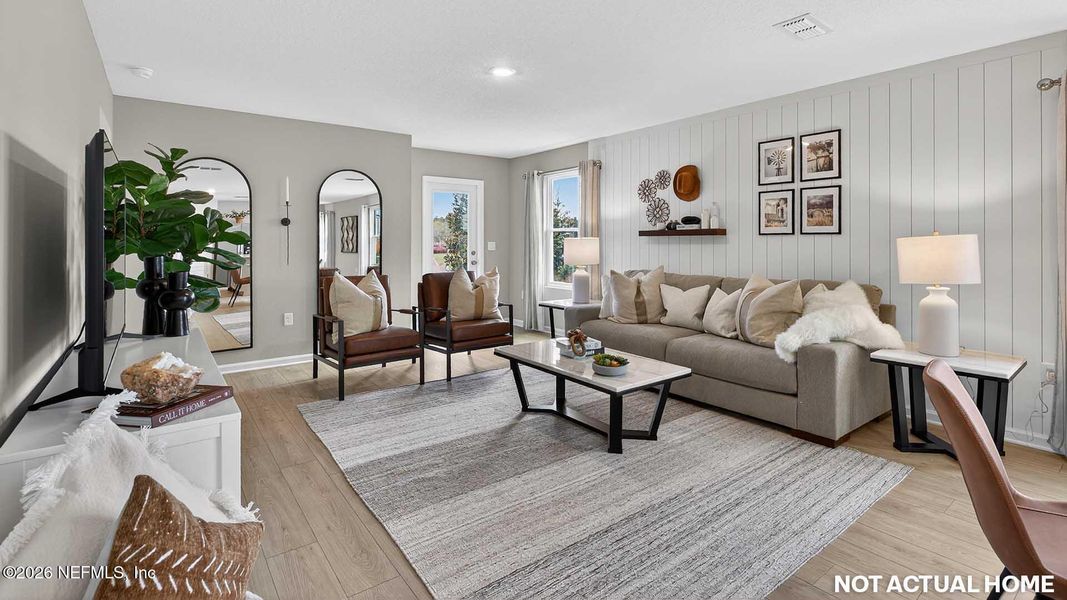 Furnished interior view inside a new home in Rookery, Green Cove Springs (Image 9). Furnished interior view inside a new home in Rookery, Green Cove Springs (Image 9).