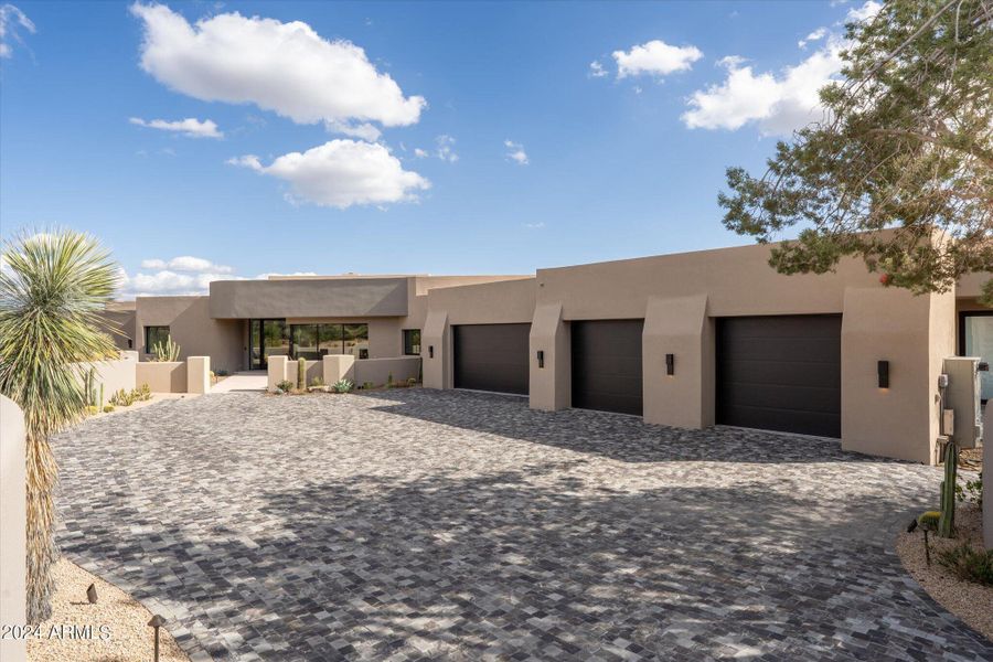 Hand Chiseled Stone Driveway