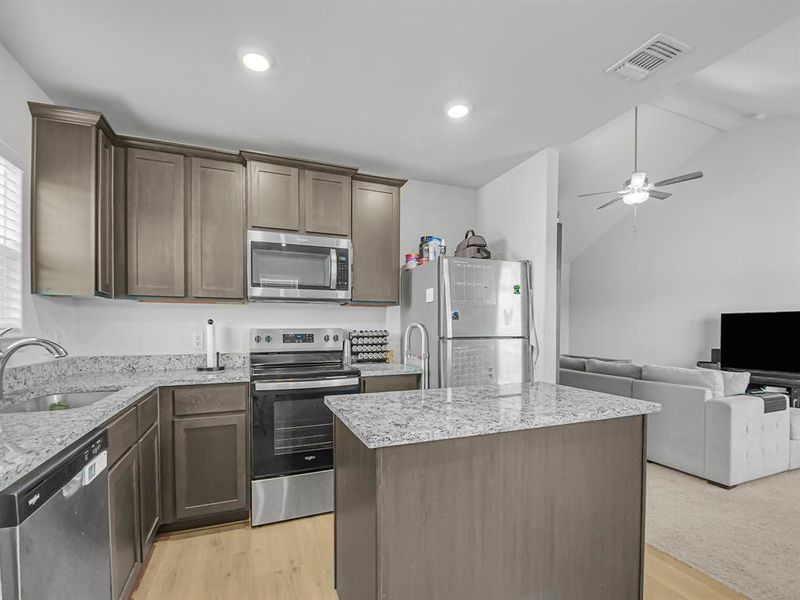 Furnished interior view inside a new home in Retreat at Fossil Creek, Fort Worth (Image 7). Furnished interior view inside a new home in Retreat at Fossil Creek, Fort Worth (Image 7).