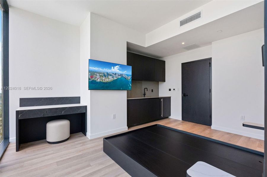 Furnished interior view inside a new home in , Miami (Image 19). Furnished interior view inside a new home in , Miami (Image 19).
