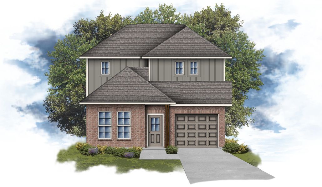 Architectural rendering of home exteriors planned for Hickory Cove in Burns, TN (Image 7).
