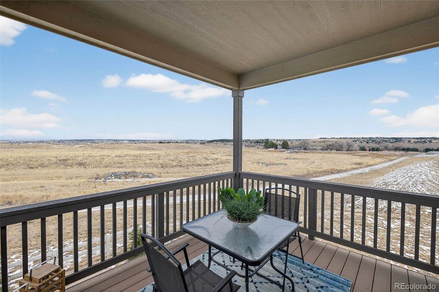 Exterior details and patio area of a home in Anthology North, Parker (Image 22).