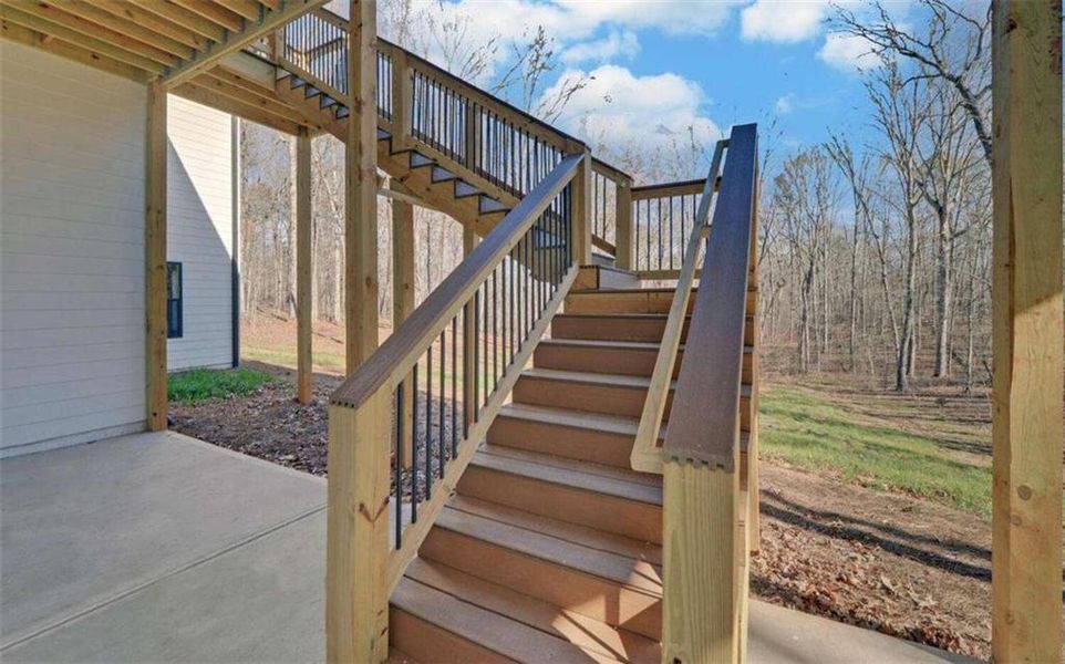 Exterior details and patio area of a home in , Clarkesville (Image 35).