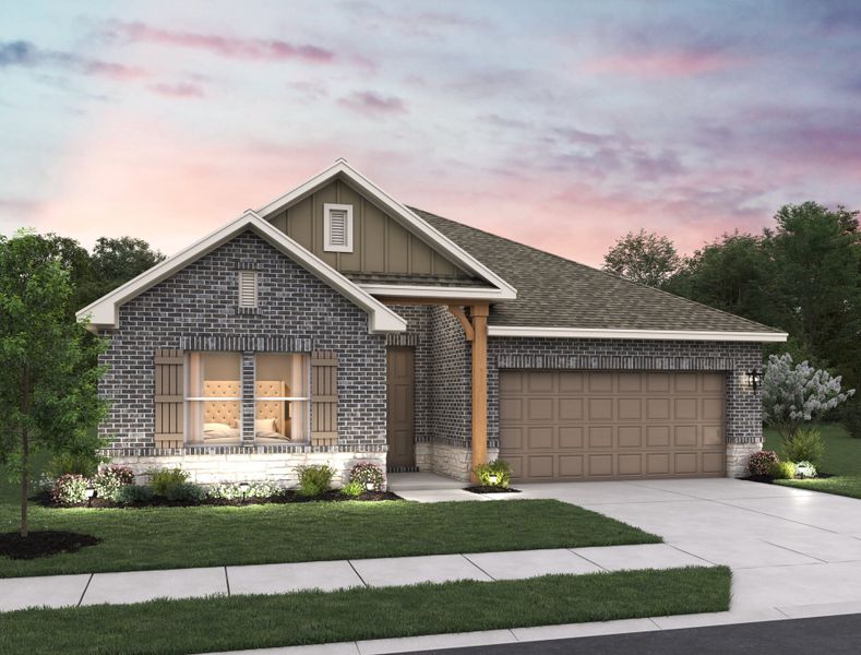 Representative exterior photo of a completed home built from the Kennedy by Ashton Woods in Hennersby Hollow, San Antonio, TX (Image 23).