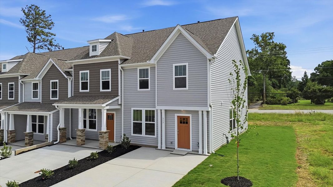 Classic-meets-modern exterior with clean rooflines and thoughtful craftsmanship by DRB Homes