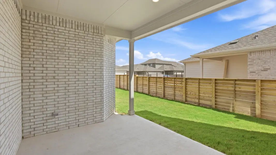 Exterior details and patio area of a home in Flora, Hutto (Image 3). Exterior details and patio area of a home in Flora, Hutto (Image 3).