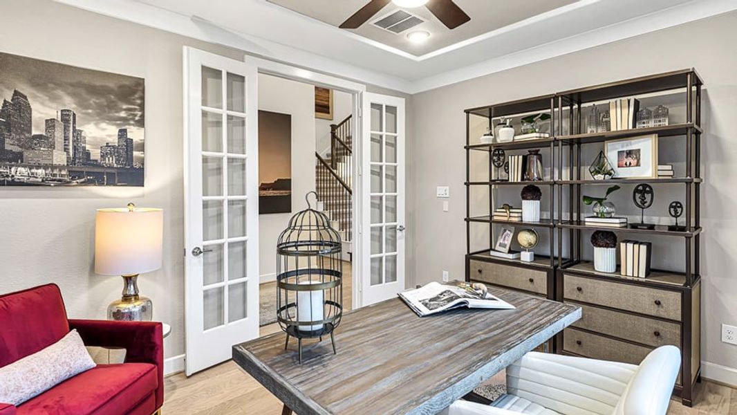 Furnished interior view inside a new home in Avalon at Cypress, Cypress (Image 7).