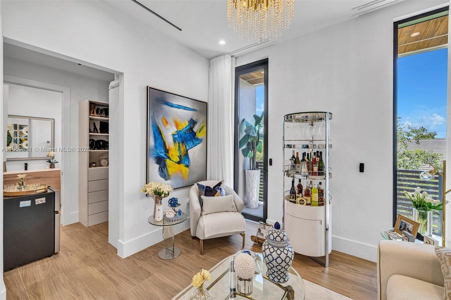 Furnished interior view inside a new home in , Miami (Image 31).