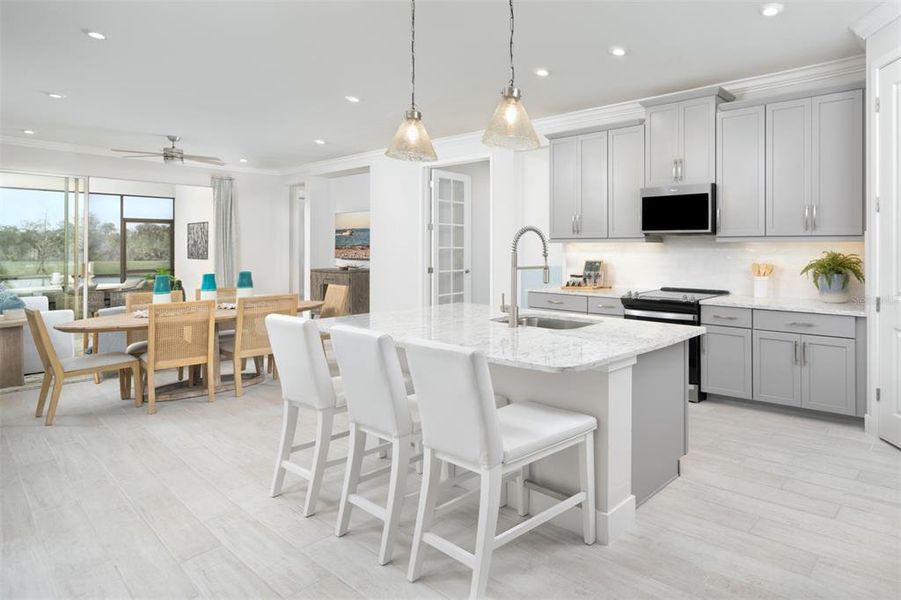 Furnished interior view inside a new home in Wellen Park, Venice (Image 9).