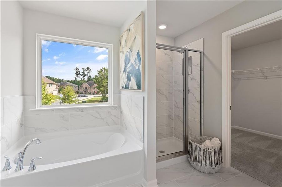 Furnished interior view inside a new home in Enclave at Evergreen, Fairburn (Image 35).