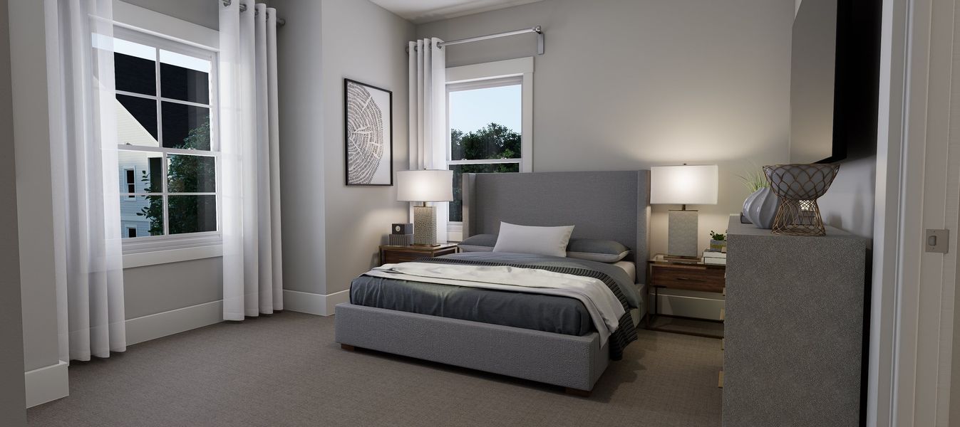 Representative furnished interior of a home built from the Willow by Baker Residential in Atwater Station - Village Collection, Fuquay Varina (Image 16).