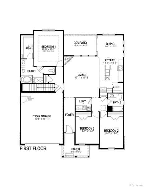 2D floor plan layout of this home in Vantage, Berthoud, CO (Image 2). 2D floor plan layout of this home in Vantage, Berthoud, CO (Image 2).