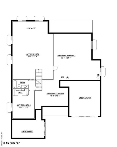 Plan C652 Base Bed