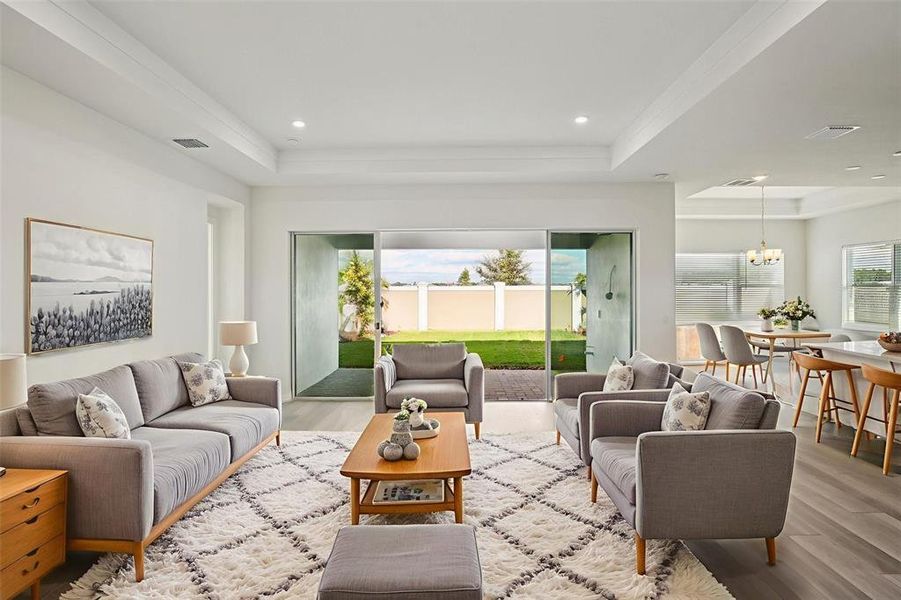 Furnished interior view inside a new home in Eagles Cove at Mirada, San Antonio (Image 17).