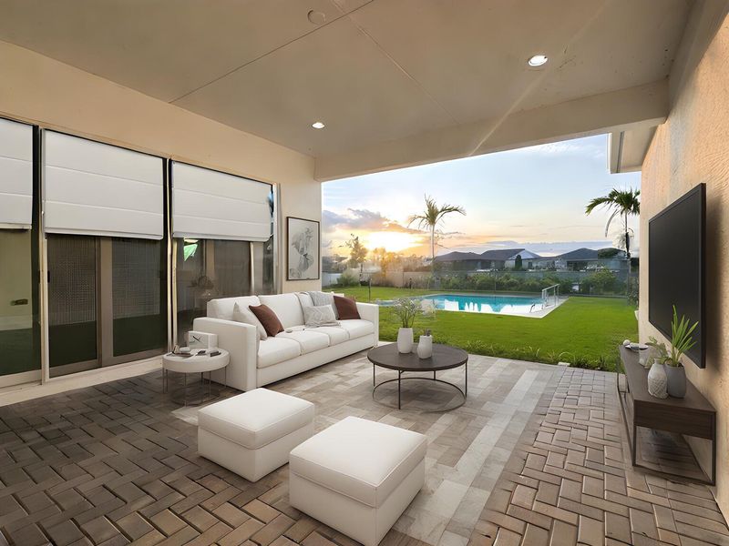 Exterior details and patio area of a home in Westlake, Loxahatchee (Image 29).