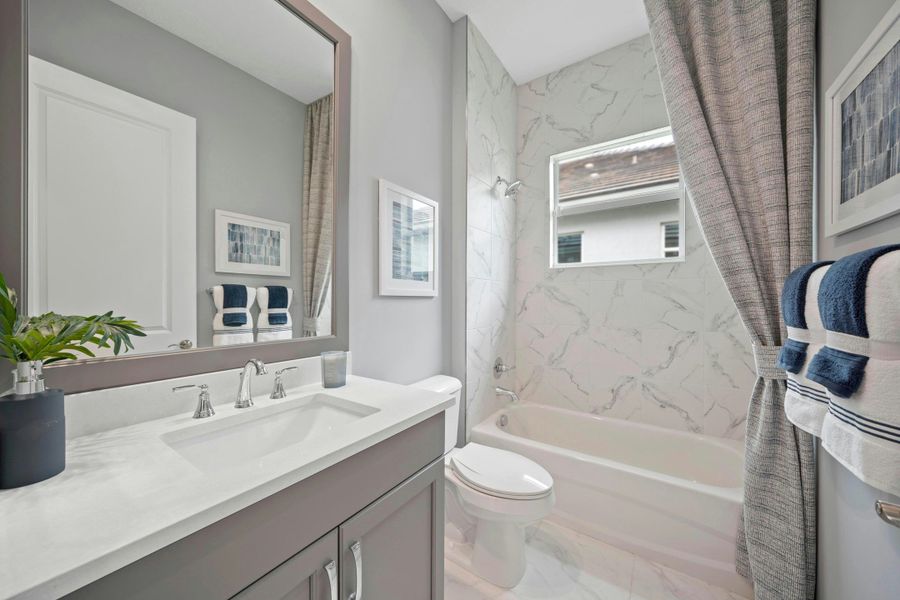 2D floor plan layout for the Mariposa by GHO Homes in Belterra, Port St. Lucie, FL (Image 74).