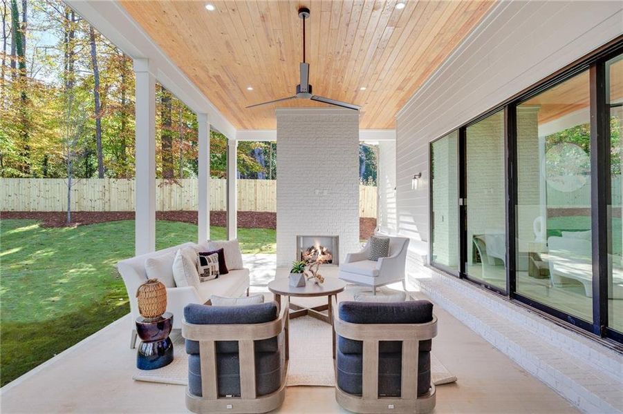 Exterior details and patio area of a home in , Atlanta (Image 22).