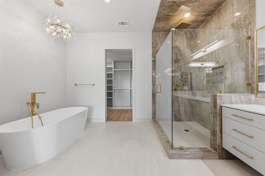 Furnished interior view inside a new home in , Dallas (Image 15).