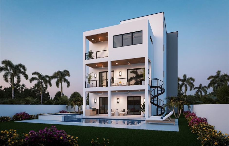 Exterior details and patio area of a home in , Redington Shores (Image 4).