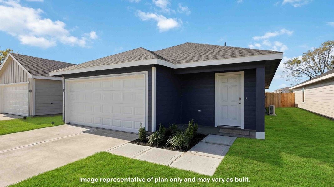 Front exterior of a new home in Deer Meadows, Odessa, TX, highlighting curb appeal (Image 18).
