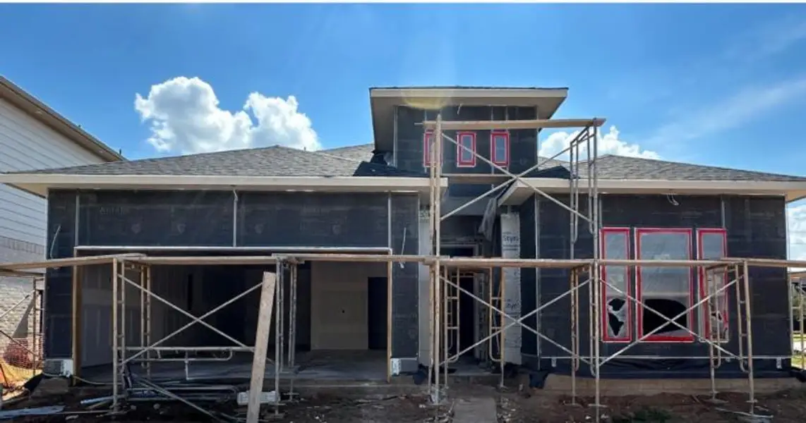 Exterior details and patio area of a home in Harvest Green - Final Opportunities, Richmond (Image 1). Exterior details and patio area of a home in Harvest Green - Final Opportunities, Richmond (Image 1).