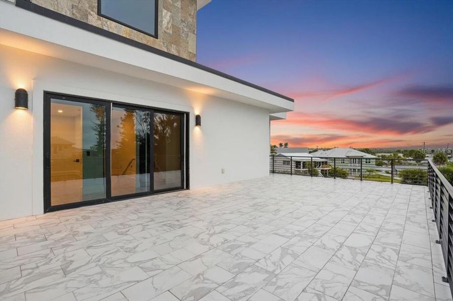 Exterior details and patio area of a home in , Englewood (Image 57).