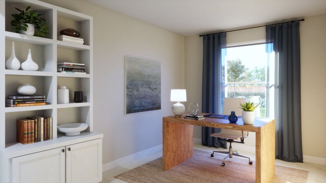 Representative furnished interior of a home built from the 4013 by Risewell Homes in Parkton Square, Kyle (Image 10).