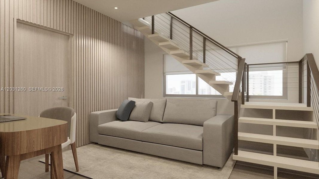 Furnished interior view inside a new home in , Miami Beach (Image 11).