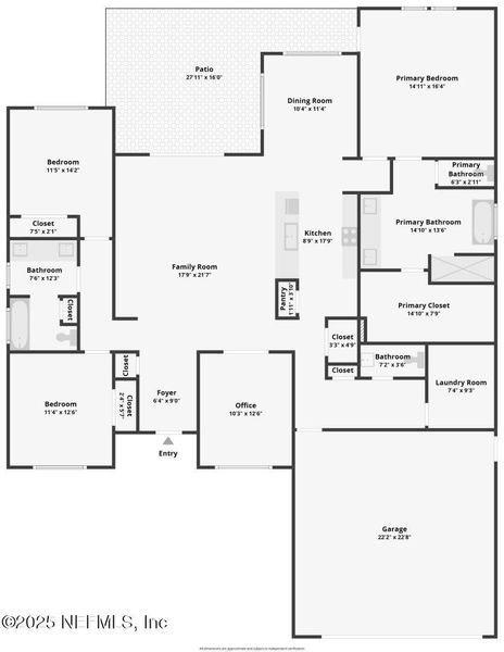 2D floor plan layout of this home in , Jacksonville, FL (Image 5).