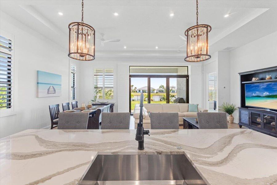 Kitchen island into Formal Dining Kitchen island into Formal Dining