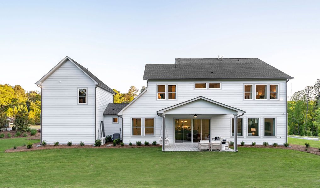Representative exterior details of a home built from the The Terramont by David Weekley Homes in Meadow Brook Farms, Cumming (Image 4).